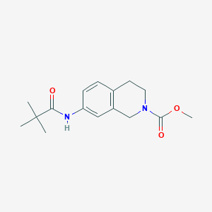 molecular formula C16H22N2O3 B2553668 methyl 7-pivalamido-3,4-dihydroisoquinoline-2(1H)-carboxylate CAS No. 1448027-73-3