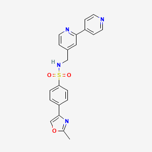 molecular formula C21H18N4O3S B2553669 N-([2,4'-联吡啶]-4-基甲基)-4-(2-甲基恶唑-4-基)苯磺酰胺 CAS No. 2034322-61-5
