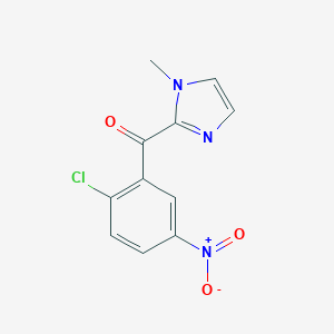 molecular formula C11H8ClN3O3 B255367 (2-chloro-5-nitrophenyl)(1-methyl-1H-imidazol-2-yl)methanone 