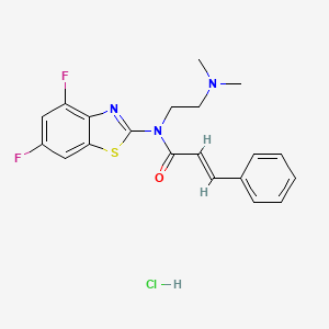 molecular formula C20H20ClF2N3OS B2553672 N-(4,6-二氟苯并[d]噻唑-2-基)-N-(2-(二甲氨基)乙基)肉桂酰胺盐酸盐 CAS No. 1321743-88-7