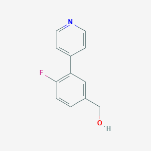 molecular formula C12H10FNO B2553675 (4-Fluoro-3-(pyridin-4-yl)phenyl)methanol CAS No. 1214389-17-9