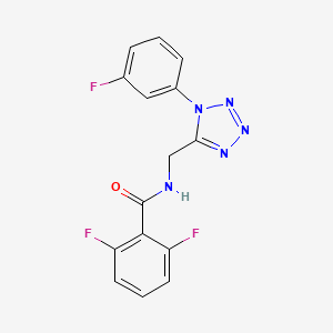 molecular formula C15H10F3N5O B2553680 2,6-二氟-N-((1-(3-氟苯基)-1H-四唑-5-基)甲基)苯甲酰胺 CAS No. 921075-81-2
