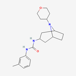 B2553682 1-(3-Methylphenyl)-3-[8-(oxan-4-yl)-8-azabicyclo[3.2.1]octan-3-yl]urea CAS No. 2309712-06-7
