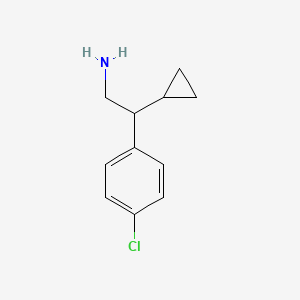 molecular formula C11H14ClN B2553685 2-(4-氯苯基)-2-环丙基乙胺 CAS No. 1082378-44-6
