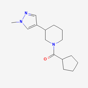 molecular formula C15H23N3O B2553694 Cyclopentyl-[3-(1-methylpyrazol-4-yl)piperidin-1-yl]methanone CAS No. 2309542-60-5