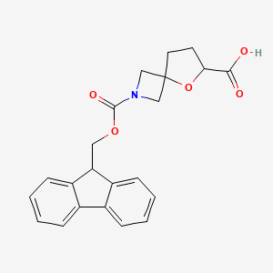 molecular formula C22H21NO5 B2553696 2-(9H-芴-9-基甲氧羰基)-5-氧杂-2-氮杂螺[3.4]辛烷-6-羧酸 CAS No. 2137618-04-1