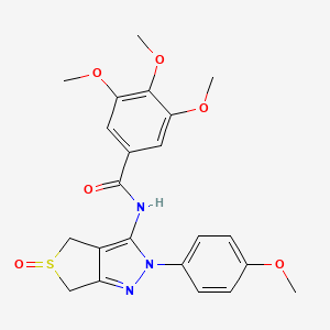 3,4,5-trimethoxy-N-[2-(4-methoxyphenyl)-5-oxo-4,6-dihydrothieno[3,4-c]pyrazol-3-yl]benzamide