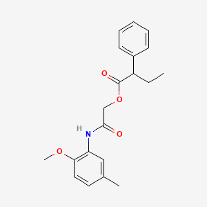 2-((2-Methoxy-5-methylphenyl)amino)-2-oxoethyl 2-phenylbutanoate