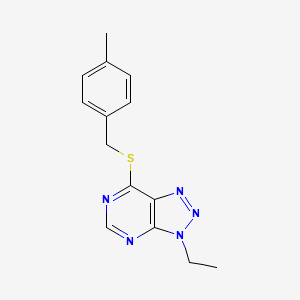3-ethyl-7-((4-methylbenzyl)thio)-3H-[1,2,3]triazolo[4,5-d]pyrimidine