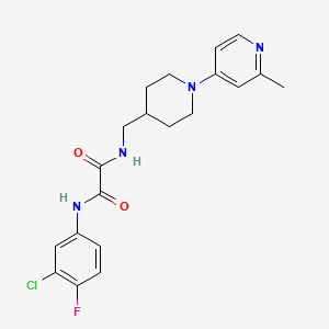 N1-(3-chloro-4-fluorophenyl)-N2-((1-(2-methylpyridin-4-yl)piperidin-4-yl)methyl)oxalamide