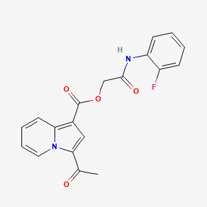 2-((2-Fluorophenyl)amino)-2-oxoethyl 3-acetylindolizine-1-carboxylate