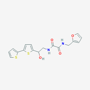 molecular formula C17H16N2O4S2 B2553719 N-(2-{[2,2'-bithiophene]-5-yl}-2-hydroxyethyl)-N'-[(furan-2-yl)methyl]ethanediamide CAS No. 2097857-74-2