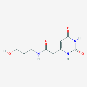 2-(2,4-dioxo-1H-pyrimidin-6-yl)-N-(3-hydroxypropyl)acetamide