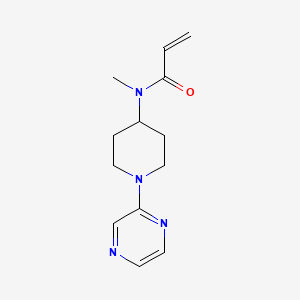 molecular formula C13H18N4O B2553725 N-Methyl-N-(1-pyrazin-2-ylpiperidin-4-yl)prop-2-enamide CAS No. 2191110-25-3