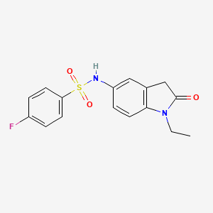 N-(1-ethyl-2-oxoindolin-5-yl)-4-fluorobenzenesulfonamide