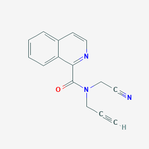 molecular formula C15H11N3O B2553731 N-(Cyanomethyl)-N-prop-2-ynylisoquinoline-1-carboxamide CAS No. 1825713-87-8