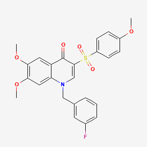 1-[(3-fluorophenyl)methyl]-6,7-dimethoxy-3-(4-methoxybenzenesulfonyl)-1,4-dihydroquinolin-4-one