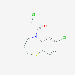 2-Chloro-1-(7-chloro-3-methyl-3,4-dihydro-2H-1,5-benzothiazepin-5-yl)ethanone