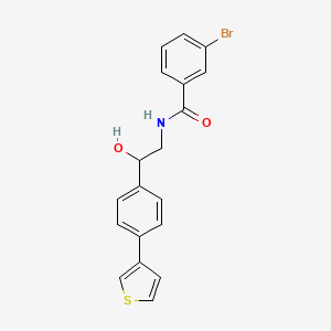3-bromo-N-(2-hydroxy-2-(4-(thiophen-3-yl)phenyl)ethyl)benzamide