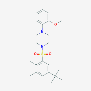 molecular formula C23H32N2O3S B255376 1-[(5-Tert-butyl-2,3-dimethylphenyl)sulfonyl]-4-(2-methoxyphenyl)piperazine 