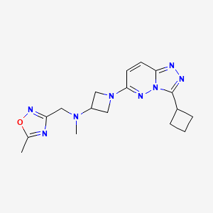 molecular formula C17H22N8O B2553761 1-{3-cyclobutyl-[1,2,4]triazolo[4,3-b]pyridazin-6-yl}-N-methyl-N-[(5-methyl-1,2,4-oxadiazol-3-yl)methyl]azetidin-3-amine CAS No. 2200400-63-9