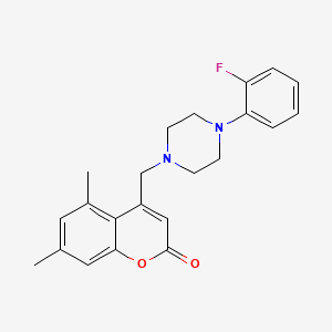 4-[[4-(2-Fluorophenyl)piperazin-1-yl]methyl]-5,7-dimethylchromen-2-one