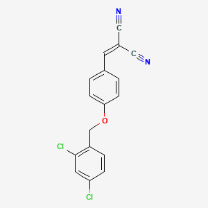 molecular formula C17H10Cl2N2O B2553769 2-({4-[(2,4-Dichlorophenyl)methoxy]phenyl}methylidene)propanedinitrile CAS No. 301193-90-8