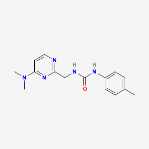 molecular formula C15H19N5O B2553774 1-((4-(二甲氨基)嘧啶-2-基)甲基)-3-(对甲苯基)脲 CAS No. 1796965-20-2