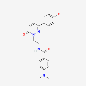 molecular formula C22H24N4O3 B2553778 4-(二甲氨基)-N-(2-(3-(4-甲氧基苯基)-6-氧代哒嗪-1(6H)-基)乙基)苯甲酰胺 CAS No. 921849-92-5