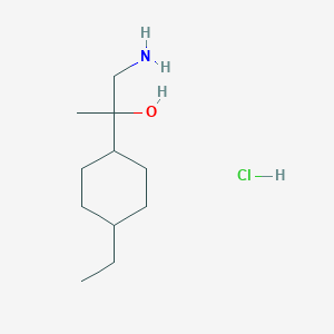 molecular formula C11H24ClNO B2553779 1-Amino-2-(4-ethylcyclohexyl)propan-2-ol;hydrochloride CAS No. 2375271-43-3