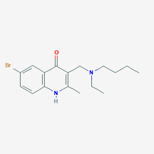 molecular formula C17H23BrN2O B255378 6-Bromo-3-{[butyl(ethyl)amino]methyl}-2-methylquinolin-4-ol 