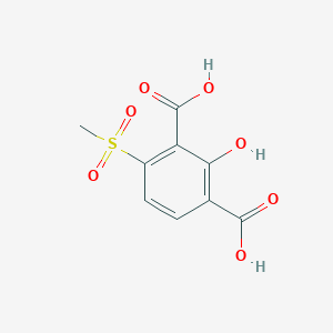 molecular formula C9H8O7S B2553785 2-Hydroxy-4-(methylsulfonyl)isophthalic acid CAS No. 329695-25-2