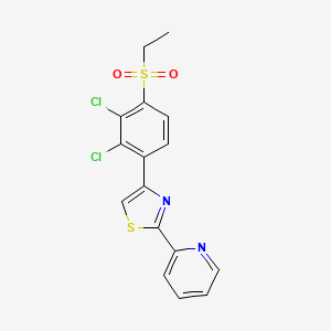 2-{4-[2,3-Dichloro-4-(ethylsulfonyl)phenyl]-1,3-thiazol-2-yl}pyridine