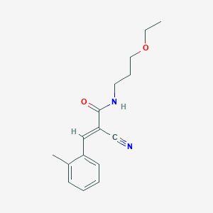 (E)-2-cyano-N-(3-ethoxypropyl)-3-(2-methylphenyl)prop-2-enamide
