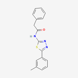 molecular formula C17H15N3OS B2553800 2-苯基-N-(5-(间甲苯基)-1,3,4-噻二唑-2-基)乙酰胺 CAS No. 392241-08-6