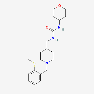molecular formula C20H31N3O2S B2553803 1-((1-(2-(methylthio)benzyl)piperidin-4-yl)methyl)-3-(tetrahydro-2H-pyran-4-yl)urea CAS No. 2034481-25-7