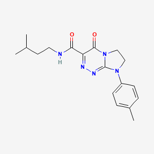 molecular formula C18H23N5O2 B2553814 N-(3-メチルブチル)-8-(4-メチルフェニル)-4-オキソ-4H,6H,7H,8H-イミダゾ[2,1-c][1,2,4]トリアジン-3-カルボキサミド CAS No. 946310-75-4