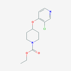 molecular formula C13H17ClN2O3 B2553815 Ethyl 4-((3-chloropyridin-4-yl)oxy)piperidine-1-carboxylate CAS No. 2034395-01-0
