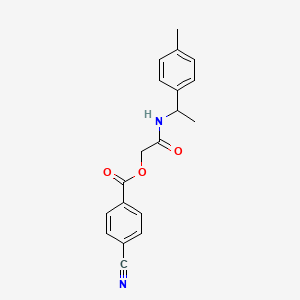 2-{[1-(4-Methylphenyl)ethyl]amino}-2-oxoethyl 4-cyanobenzoate
