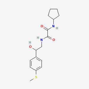 molecular formula C16H22N2O3S B2553818 N1-cyclopentyl-N2-(2-hydroxy-2-(4-(methylthio)phenyl)ethyl)oxalamide CAS No. 1448047-74-2