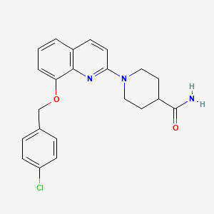 1-(8-((4-Chlorobenzyl)oxy)quinolin-2-yl)piperidine-4-carboxamide