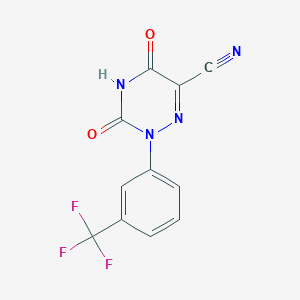 3,5-Dioxo-2-[3-(trifluoromethyl)phenyl]-2,3,4,5-tetrahydro-1,2,4-triazine-6-carbonitrile