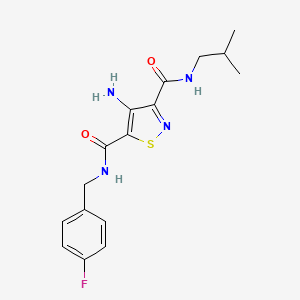 4-amino-N~5~-(4-fluorobenzyl)-N~3~-isobutylisothiazole-3,5-dicarboxamide
