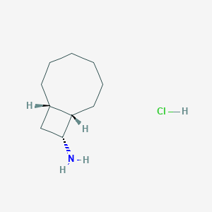 molecular formula C10H20ClN B2553836 (1S,8S,9R)-Bicyclo[6.2.0]decan-9-amine;hydrochloride CAS No. 2343964-45-2
