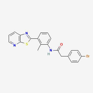 molecular formula C21H16BrN3OS B2553837 2-(4-bromophenyl)-N-(2-methyl-3-(thiazolo[5,4-b]pyridin-2-yl)phenyl)acetamide CAS No. 941991-65-7