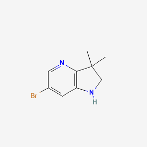 B2553839 6-bromo-3,3-dimethyl-2,3-dihydro-1H-pyrrolo[3,2-b]pyridine CAS No. 1259512-11-2