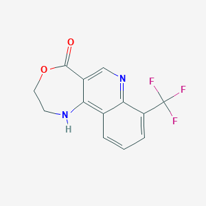 molecular formula C13H9F3N2O2 B255384 8-(trifluoromethyl)-2,3-dihydro-1H-[1,4]oxazepino[6,5-c]quinolin-5-one 