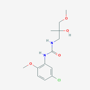 molecular formula C13H19ClN2O4 B2553849 1-(5-Chloro-2-methoxyphenyl)-3-(2-hydroxy-3-methoxy-2-methylpropyl)urea CAS No. 1334375-02-8