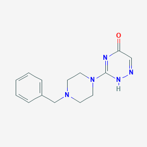 molecular formula C14H17N5O B255385 3-(4-benzylpiperazin-1-yl)-2H-1,2,4-triazin-5-one 