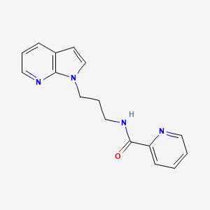 molecular formula C16H16N4O B2553853 N-(3-(1H-吡咯并[2,3-b]吡啶-1-基)丙基)吡啶甲酰胺 CAS No. 1795441-67-6